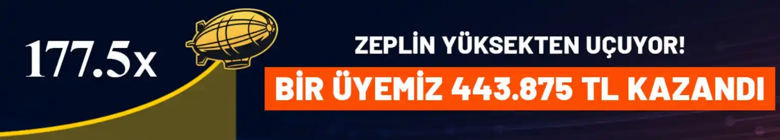 Zeplin oyununda bir oyuncu 443.875 TL büyük ödül kazandı.